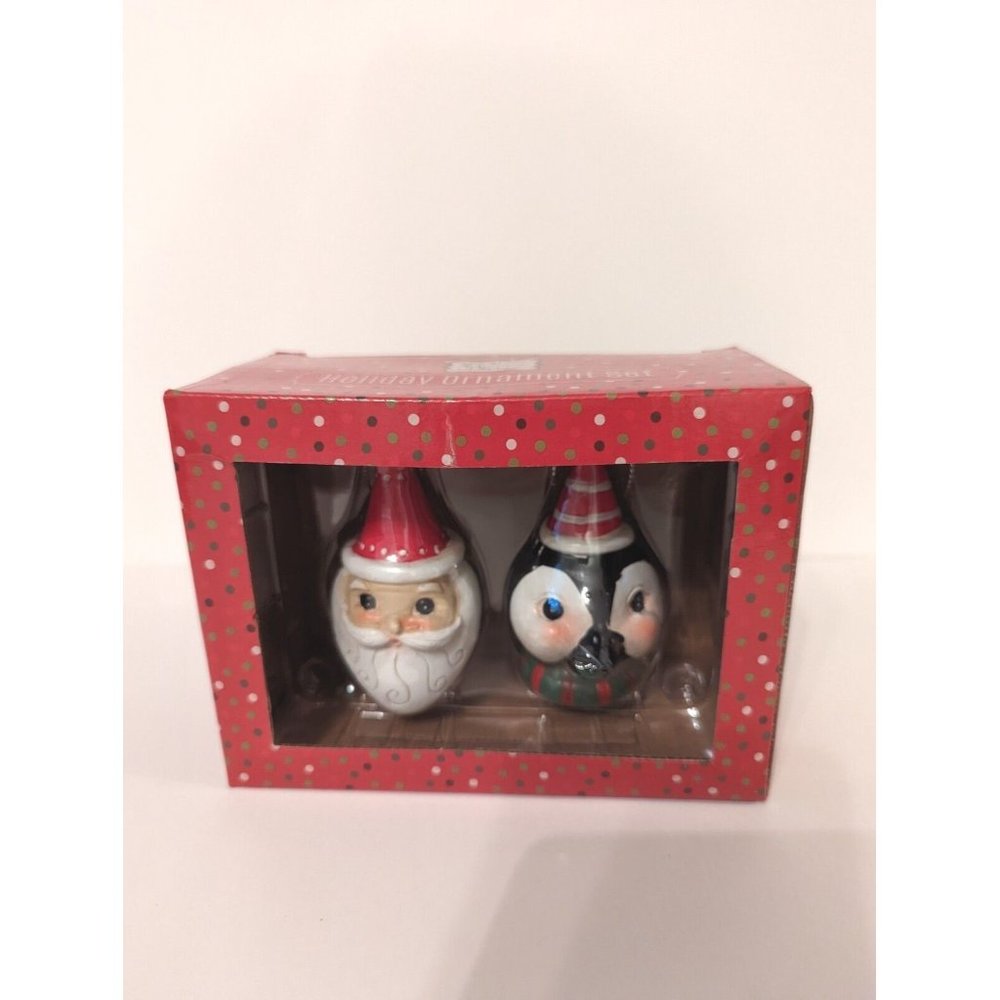NIB • Johanna Parker • Christmas •  Santa • Penguin • Ornaments